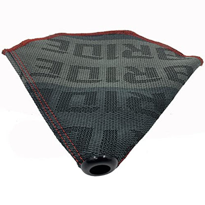 Universal Manual Shift Boot Dust Cover Gray JDM Canvas Hyper Fabric Auto Racing Shifter Knob Collars - color: Gray