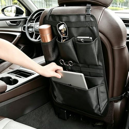 Car Seat Back Organizer,Back Seat Pocket,Car Seat Organizer with Multiple Pockets, Automotive Consoles & Organizers Universal Front Seat Organizer Travel Must-have (Black)