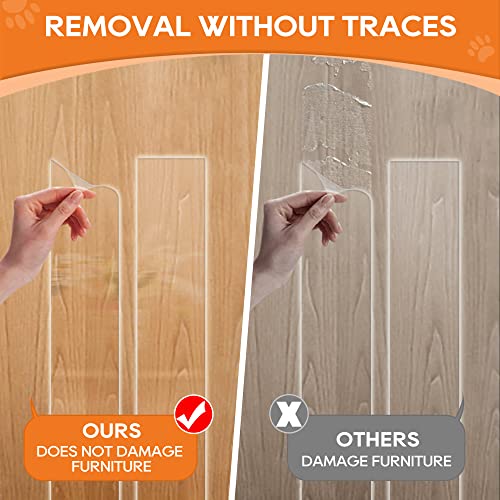 Door Protector from Dog Scratching, Window Sill Protector, Clear Sided Shield Protection Barrier Anti Cat, Dog Scratching, Slobbering, and Clawing Furniture, Glass, Car Door, Couch 4in x 32.8' - size: 32.8ftX4in