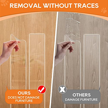 Door Protector from Dog Scratching, Window Sill Protector, Clear Sided Shield Protection Barrier Anti Cat, Dog Scratching, Slobbering, and Clawing Furniture, Glass, Car Door, Couch 4in x 32.8' - size: 32.8ftX4in