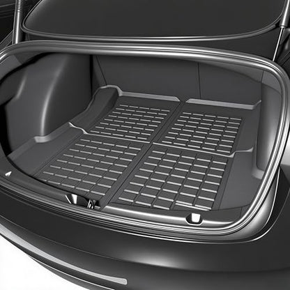 SUPER LINER 2021-2023 Tesla Model 3 Floor Mats | 6-Piece Set Extra-Thick TPE All-Weather Floor & Cargo Liners | Pet & Child-Friendly Custom Fit Interior Accessories - size: 2021-2023 Tesla Model 3 (6-Piece Set)
