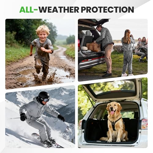 Cargo Liner for VW Volkswagen Atlas 2018-2025 2026 (Not for Cross Sport), All Weather Cargo Mats for Atlas Accessories, Heavy Duty TPE Trunk Mat, Car Accessories - size: 10)VW Atlas 18-26