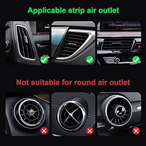 Hadwoer 20Pcs Car Auto Air Conditioner Vent Outlet Trim Strip, DIY Decoration Chrome PVC Car Interior Moulding Trim Strip Line for All Straight Air Vent Outlet (Red)