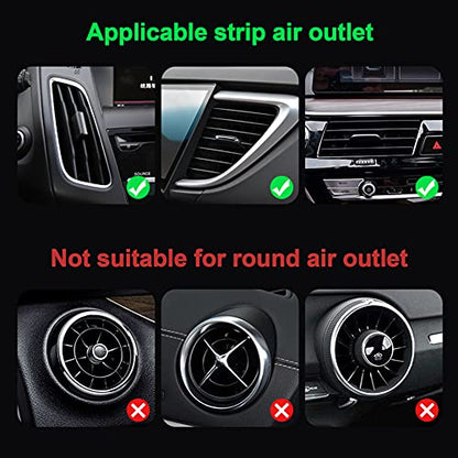 Hadwoer 20Pcs Car Auto Air Conditioner Vent Outlet Trim Strip, DIY Decoration Chrome PVC Car Interior Moulding Trim Strip Line for All Straight Air Vent Outlet (Red)