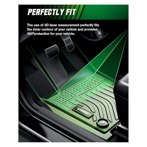 VIWIK Floor Mats for Toyota Camry 2012-2017 All Weather Protection Custom Full Set Liners Include 1st and 2nd Row Front & Rear Black Car Liners TPE - style: Fit for 2012-2017 Toyota Camry