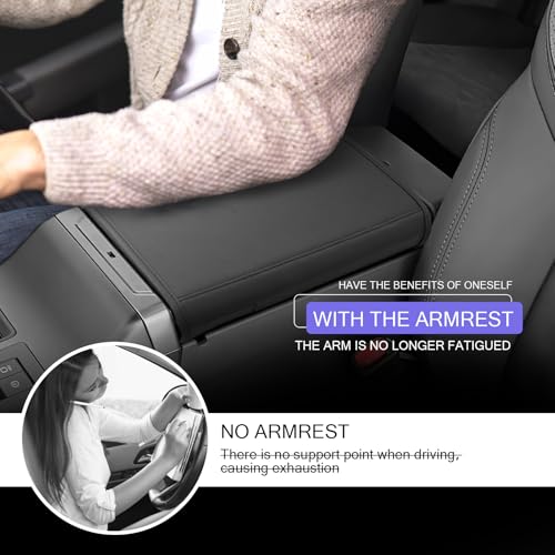 LUWU 2026 RAV 4 Center Console Cover Compatible with 2026 RAV 4 LE/XLE/Limited/Adventure/TRD Off-Road Accessories RAV 4 Armrest Cover Armrest Console Cover w/Storage Bag PU Leather Material (Black) - color: RAV 4 2026 Armrest Cover w/Storage Bag