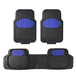 FH Group Heavy-Duty Rubber Car Floor Mats - Universal Fit, Trimmable, Climaproof - For Sedans, SUVs, Trucks - Blue - color: Blue