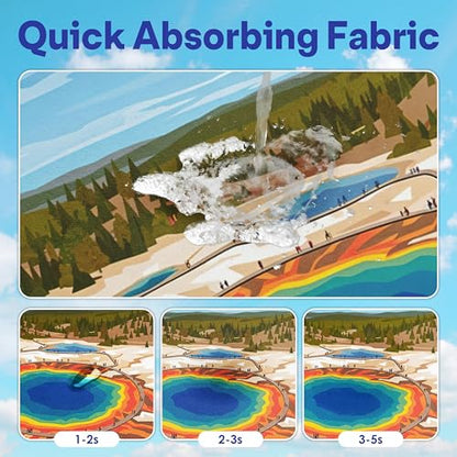 2 Pack Car Seat Towel Covers, Sweat Protector for Front Seats, Premium Thickened Microfiber with Elastic Strap, Breathable Quick Dry, Machine Washable Cover for Gym Running Universal Fit National Park - color: National Park