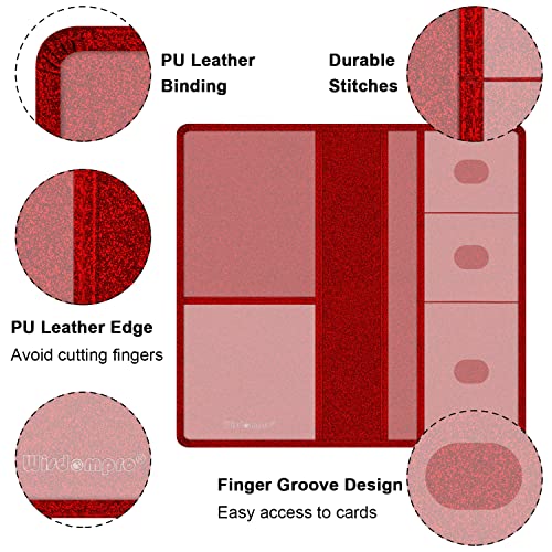 Wisdompro Car Document Holder Organiser, PU Leather Vehicle Insurance and Registration Holders Wallet Case for ID Card, Driving Licence, Key Contact Information Cards - color: Glitter Red