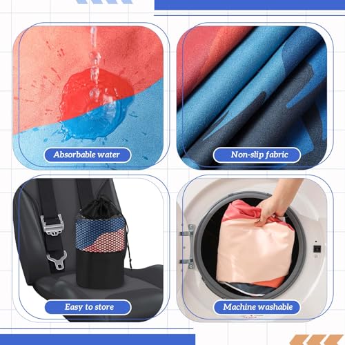 Hahafelt 2 Pack Car Seat Towel Covers with Storage Bag, 63 x 32 Inch Universal Non Slip Waterproof Sweat Protector for Car Truck, Gym Swimming Running, Machine Washable (Sunset) - style: Sedona