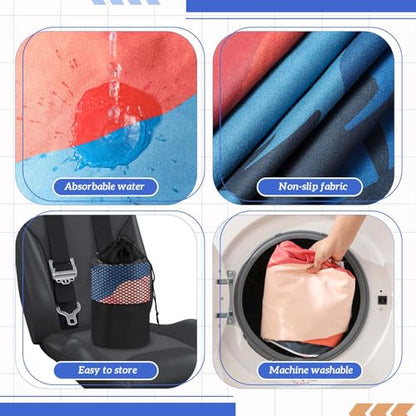 Hahafelt 2 Pack Car Seat Towel Covers with Storage Bag, 63 x 32 Inch Universal Non Slip Waterproof Sweat Protector for Car Truck, Gym Swimming Running, Machine Washable (Sunset) - style: Sedona