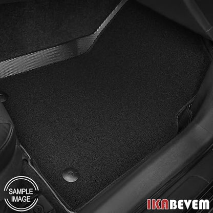IKABEVEM Upgrade Floor Mats Fit for Toyota Camry (Include Hybrid) 2025+ 1st & 2nd Carbon Fiber Pattern Floor Liners & Black Fabric Front Carpets, 5-PC All Weather Anti-Slip Waterproof Mats - style: (1)Toyota Camry 2025 Floor Mats & 2 Carpets
