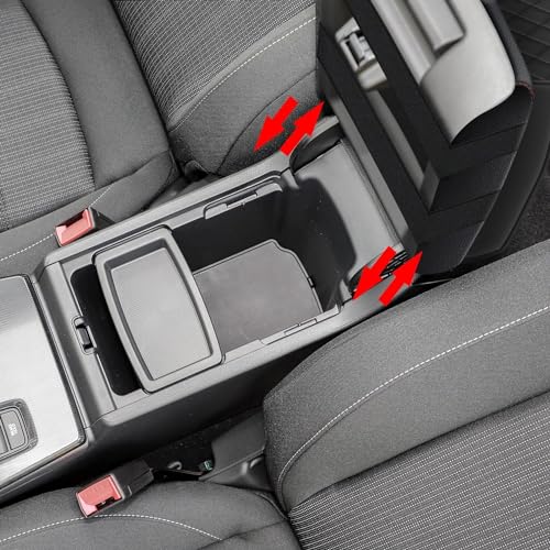 AOMSAZTO Console Pad for 2012-2015 Honda Civic Armrest Pad for Honda Civic Memory Foam Black - color: Black-2