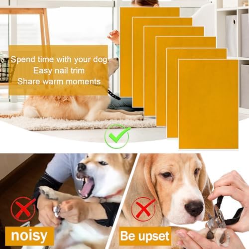 Dog Door Scratch Protector,Dog Nail File Board, Door Protector for Dog Scratching,self-Adhesive Instead of Emery Paper (13x9inch, Yellow)