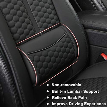Black Panther Car Seat Cover, 1 Piece Universal Sideless Driver Seat Protector, with Lumbar Support and Headrest Cover (Black) - color: 1 Piece Black