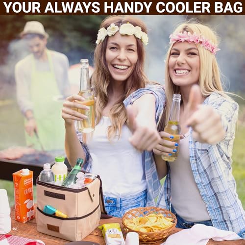 Car Trash Can [Touring Edition] - Removable Liner - 100% Leakproof, Odor Control Lid, Hanging Garbage Bin for SUV, Truck, Car (2 Gal, Beige)