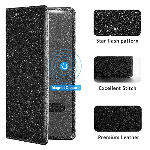 CoBak Car Registration and Insurance Holder - Vehicle Glove Box Car Organizer,Auto Truck Comparment Accessories Case with Magnetic Closure for Driver License,Cards - color: L-Glitter Black