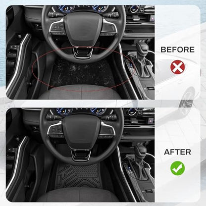 AUTOSAVER88 Floor Mats Fit for Chevy Tahoe/GMC Yukon 7 Seater 2026 2025 2024 2023 2022 2021, Custom Fit TPE All Weather Tahoe/Yukon Floor Liners with 2nd Row Bucket Seats Car Mats Accessories, Black - style: 21-26 Tahoe/Yukon Full Mats Set