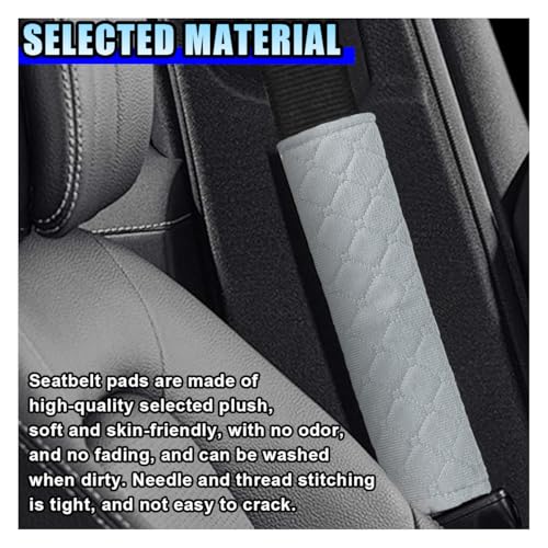 5PCS Car Seat Belt Pads Cover - Soft Comfort Seatbelt Covers Protect Your Neck and Shoulders - Auto Seat Belt Shoulder Strap Cover Protector Pads - Shoulder Cushion Harness Pad for Car/Bag (Grey) - color: Grey