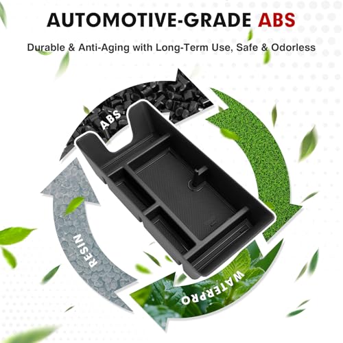 Autorder Center Console Organizer for 2025-2026 Toyota Camry Accessories Armrest Storage Box Secondary Insert Tray with Anti-Slip Mat - size: 2025-2026 Camry