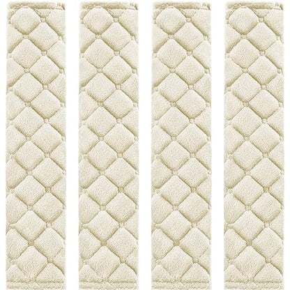 Tatuo 4 Pack Seat Belt Cover Extra Long Seat Belt Pads for Car Soft Comfort Shoulder Strap Covers Harness Pads Helps Protect Your Neck and Shoulder(10.6 Inch,Beige)