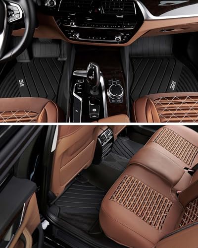 3W Floor Mats & Cargo Liner Fit for BMW 5 Series G30 2017-2023 All Weather TPE Floor Liner Custom Fit for BMW G30 5 Series 520i 530i 535i 540i 540d 550i Full Set Car Accessories (Not for GT & 530e) - style: 6) 5 Series 2017-2023 | Full Set