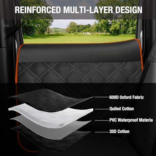 Dog car Door Protector: 20% Larger Designed Dog for Trucks & Large SUVs, 2 Packs [Left + Right] Thickened Waterproof Car Door Protector from Dog Scratching - size: Fit for Large SUV and Trucks