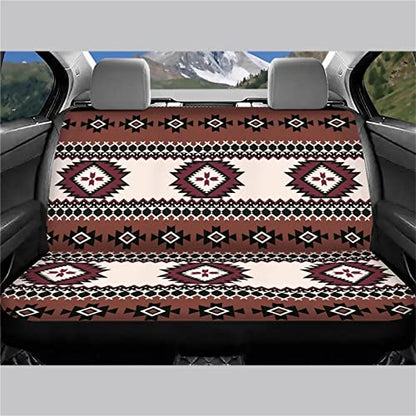 WELLFLYHOM Aztec Bench Seat Covers for Trucks Cars Suvs Southwest Indian Baja Universal Saddle Blanket Seat Covers,Soft Polyester Rear Seat Cover Split Bench Protector for Kids Pet Dogs - color: Aztec 2