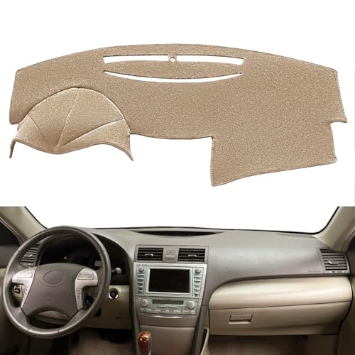 Dash Cover Mat Pad Custom Fit for Toyota Camry 2007 2008 2009 2010 2011 Dashboard Cover Carpet Cap Protector (Beige) Y27 - color: Beige