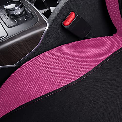 Flying Banner Butterfly car seat Covers ful Set Fashion Universal Lady Woman Female Rear Bench Split Colorized (2 Fronts, Pink) - color: Pink, size: 2 Fronts