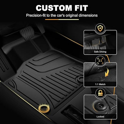AOMSAZTO Floor Mats & Cargo Liner Compatible with Nissan Rogue 2021–2026 (Not for Sport) | All Weather Heavy Duty Car Floor Liners for S, SV, SL, Platinum Trims - style: 9)21-25 Rogue Floor & Cargo Mats