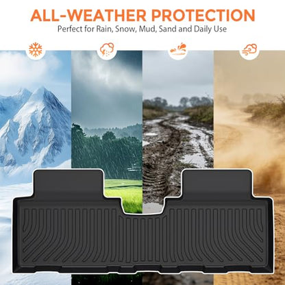 Floor Mats for GMC Terrain 2018-2024, Custom Fit Heavy Duty TPE All Weather Protection, Waterproof Non-Slip Black Car Liners for Front & Rear (Two-Row Floor Mats & Cargo Liner) - style: 07) For GMC Terrain | 2018-2024 | Full Set