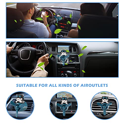 Car Air Fresheners Cartoon Pilot Automotive Air Outlet Propeller Cute Car Diffuser Creative Car Perfume Decoration for Car Vent Clips Car Vent Clip Air Freshener Accessories for Women Men