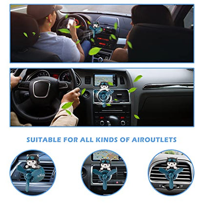 Car Air Fresheners Cartoon Pilot Automotive Air Outlet Propeller Cute Car Diffuser Creative Car Perfume Decoration for Car Vent Clips Car Vent Clip Air Freshener Accessories for Women Men