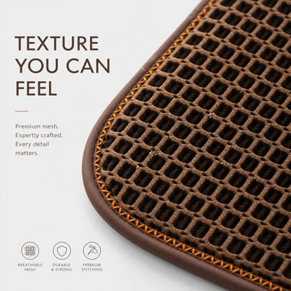 Cool and Breathable 3D air MESH car seat Cushion for Summer, Universal Ventilated Comfortable seat pad, Suitable for sedans, Vans, Pickup Trucks, and SUVs (Brown Back cushion-1PCS) - color: Brown Back Cushion-1pcs