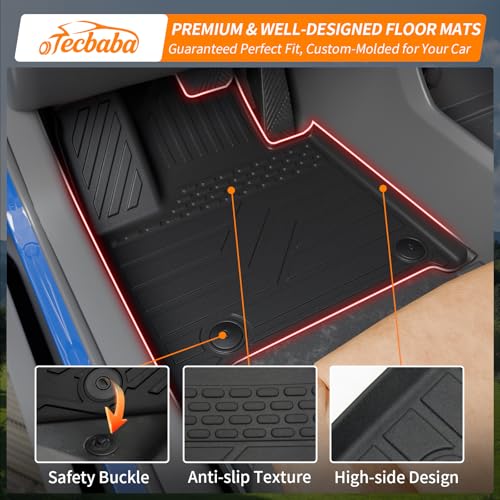 Cargo Liner Compatible with 2024-2026 Hyundai Santa Fe 6&7 Seater Floor Mats Kick Mats Trunk Mat Liner TPE 2025 Santa Fe Accessories (Floor Mats+2nd Row Kick Mats+Trunk Mat with Backrest Mat) - color: Floor Mats+Trunk Mat with Backrest Mat+Kick Mats