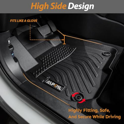 AIPOIL® Floor Mats & Cargo Liner Set for 2015-2025 2026 Ford Edge & 2019-2025 2026 Ford Edge ST All Weather Protection TPE Anti-Slip Automotive Full Set Custom Car Mats Accessories - Black - style: 11) For Edge 2015-2026 Full Set