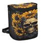 MNSRUU Car Trash Can with Lid, Skull and Sunflower Car Trash Bag Hanging Organizers and Storage for Front Back Seat, Leak-Proof Trash Bin - color: Skull I1101