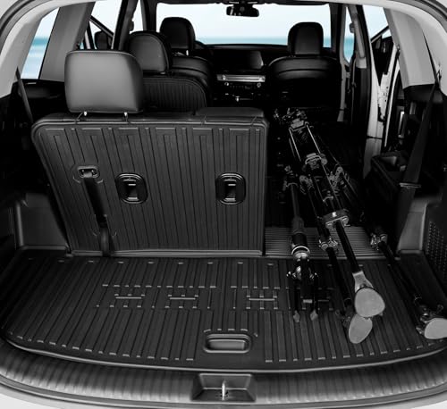 Floor Mats for Kia Telluride 2020-2025, All Weather Floor Mats Trunk Cargo Liner with Backrest Protectors Accessories, Full Coverage Set (Fit 7/8 Seats) - size: For Kia Telluride | 2020-2025