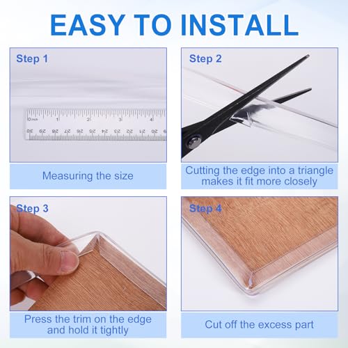 uxcell Clear Edge Trim, 9.8Ft Silicone U Channel Edge Protector, Edges Guards Fits 25/32"-13/16" for Car Doors Sheet Metal Parts (1" W x 9/16" H) - size: 9.8Ft x 1" x 9/16", Fits 25/32"-13/16"