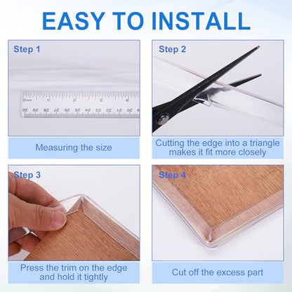 uxcell Clear Edge Trim, 9.8Ft Silicone U Channel Edge Protector, Edges Guards Fits 25/32"-13/16" for Car Doors Sheet Metal Parts (1" W x 9/16" H) - size: 9.8Ft x 1" x 9/16", Fits 25/32"-13/16"