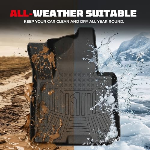 TPE Floor Mats Set for Hyundai Tucson 2021 2020 2019 2018 2017 2016, All Weather TPE Custom Fit Floor Liners & Cargo Liner & Backrest Mats, Car Floor Mats Accessoires.