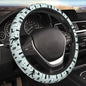 Bigfoot and Jackalope Winter Wilderness Car Steering Wheel Cover,Non-Slip Elastic Neoprene-Sweat Car Accessories,Universal 15 Inch Fit Auto, Vans Trucks,Suvs, Truck - color: Bigfoot