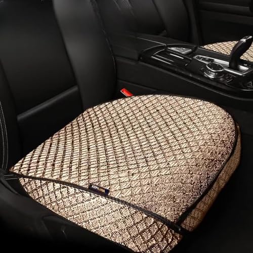 2 Pack Bottom Car Seat Cover with Storage Pocket，Breathable Car Seat Protector，Luxury Front Seat Cover，Anti-Skid Four Seasons General, fits Most Vehicles.(Beige,2PCS) - color: Beige-2PCS