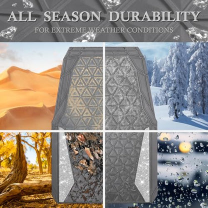CAR PASS Bling Diamond Car Mats Gray Rubber Floor Mats Full Set Anti-Slip 3D Rhombus Waterproof Trim to Fit Liner Universal Glitter Crystal Sparkly Shining Rhinestone Girl Women SUV Sedan Van All Gray - color: Gray Rubber