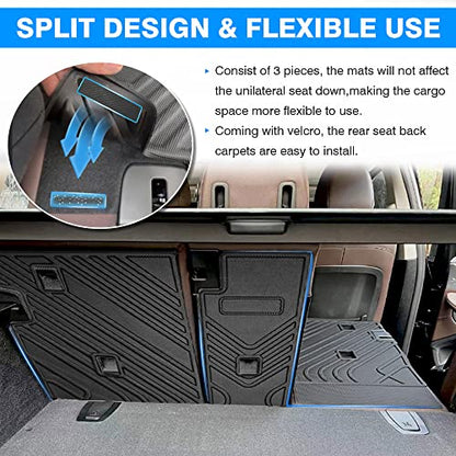 Powerty Backrest Mat for 2018-2024 BMW X3 G01 Accessories Rear Back Seat Protector TPE All Weather Second Row Seats Back Cover 3 Packs - size: Backrest Mat｜For｜18-24｜BMW X3