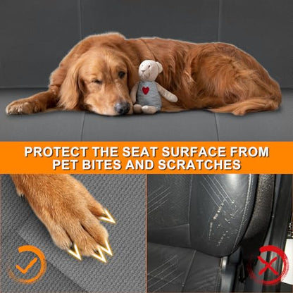 Truck Bench Seat Cover Compatible with 2005-2014 Toyota Tacoma with Large Notched, Charcoal