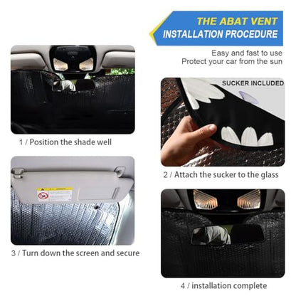 Sun Shade for Car Windshield Daisy Flower Floral Polka Dot Foldable Sun Shield Sun Heat and UV Protection Automotive Interior Sun Protection - color: Pattern 2