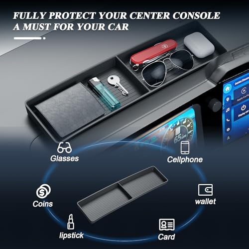 BIBIBO for 2026 Subaru Outback Center Console Organizer2026 Subaru Outback Premium,Limited,Touring,Wilderness,Limited XT,Touring XT Screen Behined Organizer ABS Dash Storage Tray - color: Screen Tray