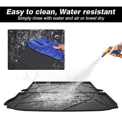 KUST Trunk Cargo Mat for 2011-2019 Ford Explorer, Rear Cargo Trunk Liner for Explorer Accessories All Weather Protection TPE Rubber Raised Edge - style: Explorer 2011-2019 │ Trunk Mat